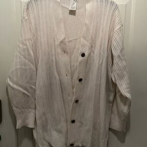 Bobbie Brooks Ivory Knit Cardigan Sweater